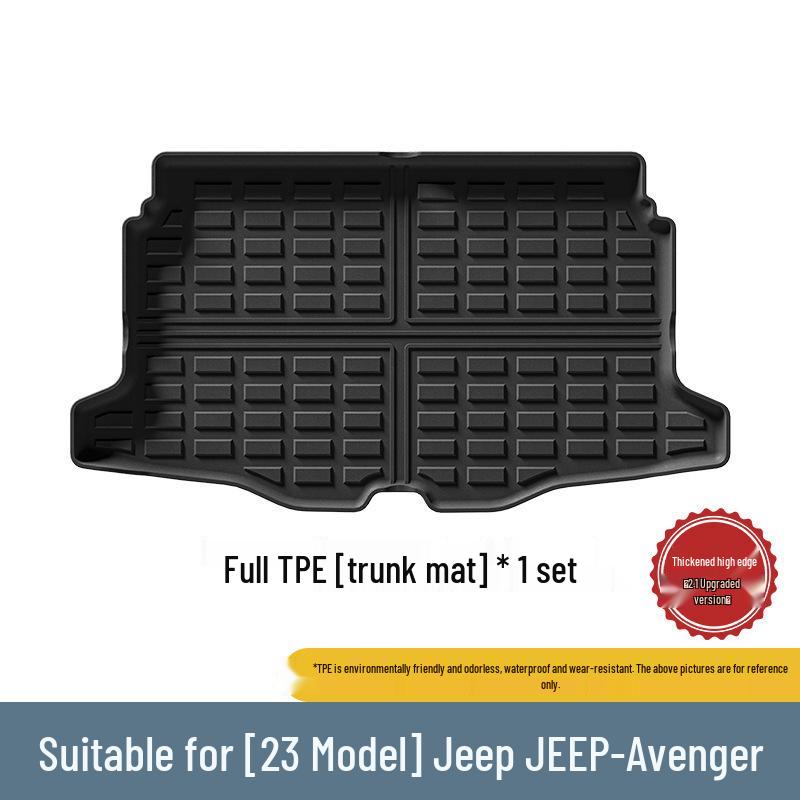 Stain-resistant, eco-friendly TPE car mats fit 23 Jeep Avenger models, available for cross-border import.