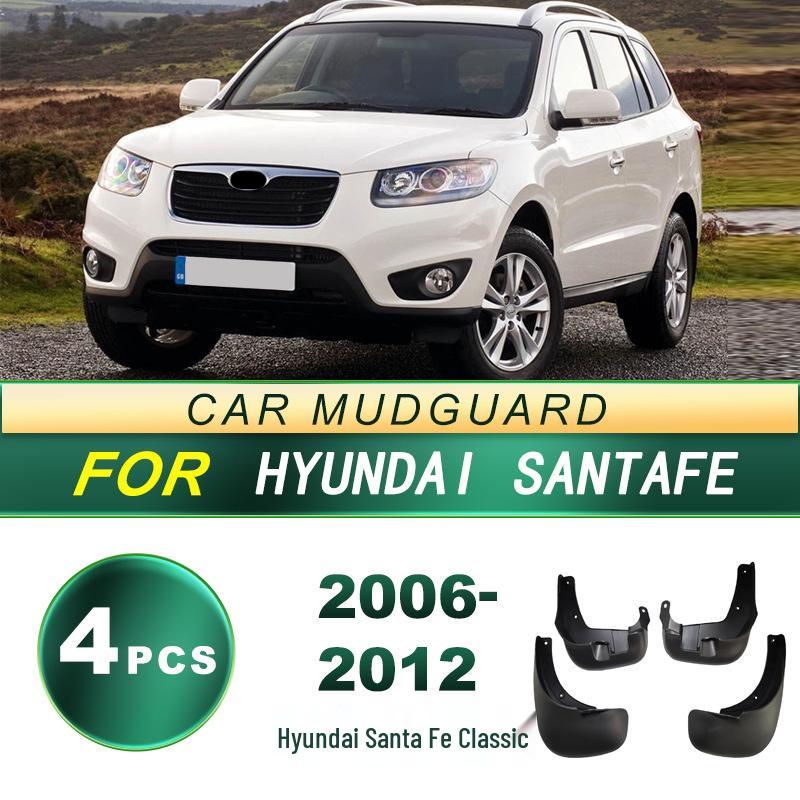 Hyundai Santa Fe 06-12 Mudguard Soft Rubber Mud Flaps - No Drilling Needed
