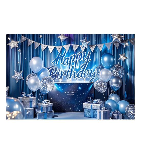 Happy Birthday Banner Hintergrund, Party Foto Hintergrundtuch für Feier, Girlande Flaggen Dekoration für Kinder Frauen, Happy Birthday Zubehör