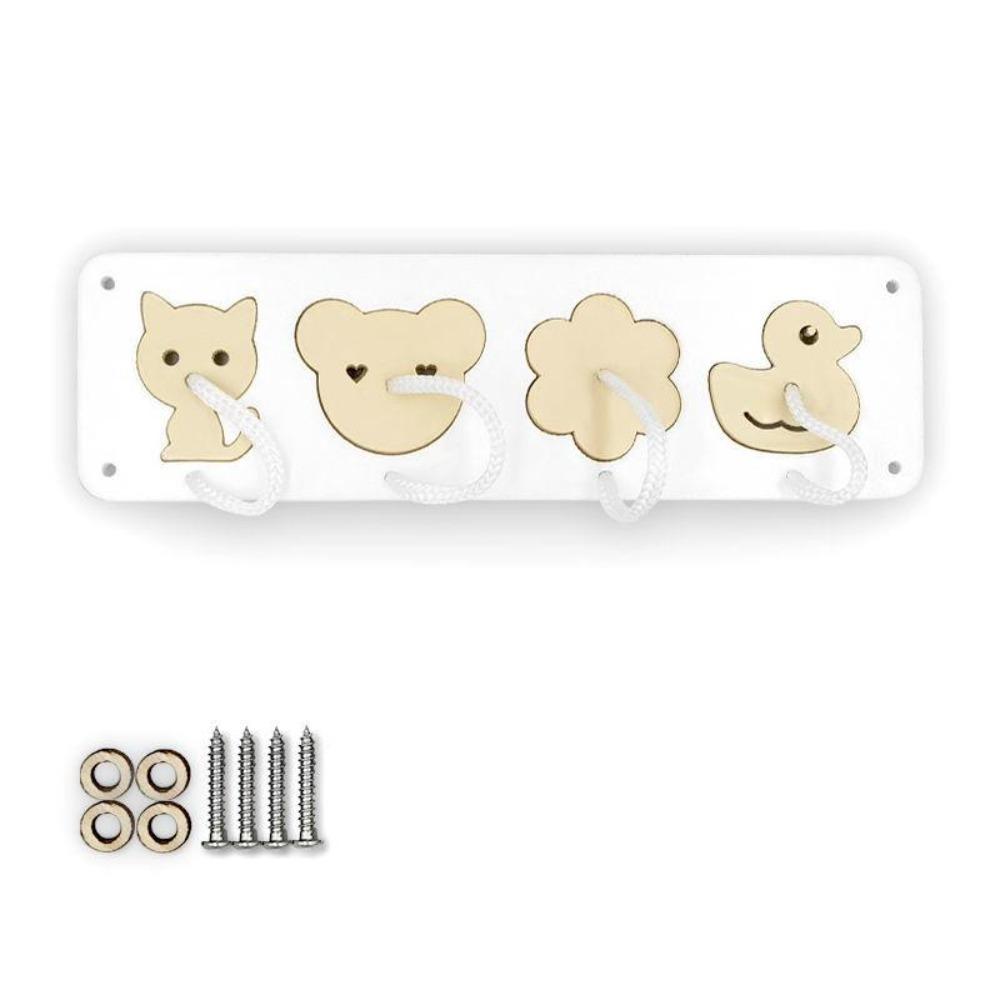 DIY Montessori Busy Board Wooden Toy Accessory animal Hourglas Alarm Clock Mirror Educational Unlock Sensory Toy Educational Toy