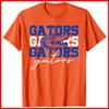 Retro Gators School Sports Name Team Orange Cotton T-Shirt S-5XL