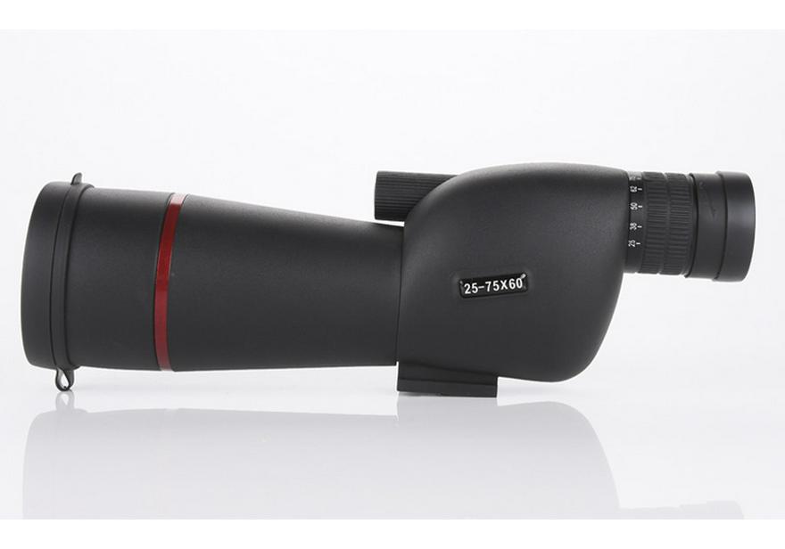 Pleasant Eye 25-75X60 HD Birdwatching Scope, High Magnification Black Telescope with Right Angle Green Film