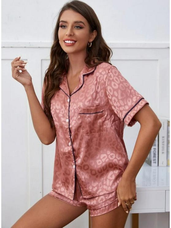 Women's Sexy Print Short-Sleeve Homewear Set - Comfortable Spring/Summer Shorts