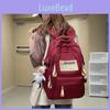 Large Capacity Nylon Backpack For Students With Breathable Design Trendy Street Style And 14-inch Laptop Compartment