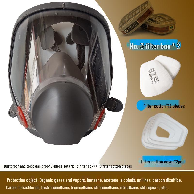 6800 Full Face Respirator Mask for Dustproof, Welding, Spray Painting, Chemical Protection, and Pesticide Use