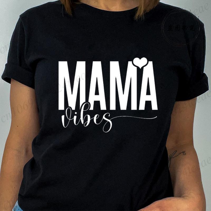 T Shirt for Women Mom Life Print Tshirt Short Sleeve Crew Neck Casual Top Mom Quotes Women Tshirt Blessed Mama Womens Clothing