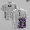 ONE PIECE Loki Washed One Piecee Elbaf Giant Prince Ga Graphic Double Printed T-Shirt, Menswear Heavy Cotton Unisex Oversize Streetw