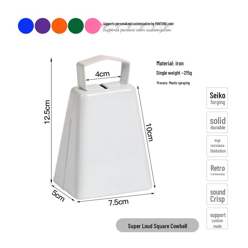 Three-Inch & Four-Inch Hand-Cranked Cowbells - 13 Colors, Perfect for Parties and Handicrafts