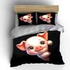 A Cute Pink Cartoon Piggy Print Soft Comfortable Duvet Cover Bedding Set Included 1*Duvet Cover  2*Pillowcases Luxury Gift