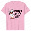 Summer Men's Fashion T-shirts Duck with Knife Print Men Casual Tee Shirts Short Sleeve Round Neck Tops Harajuku Streetwear