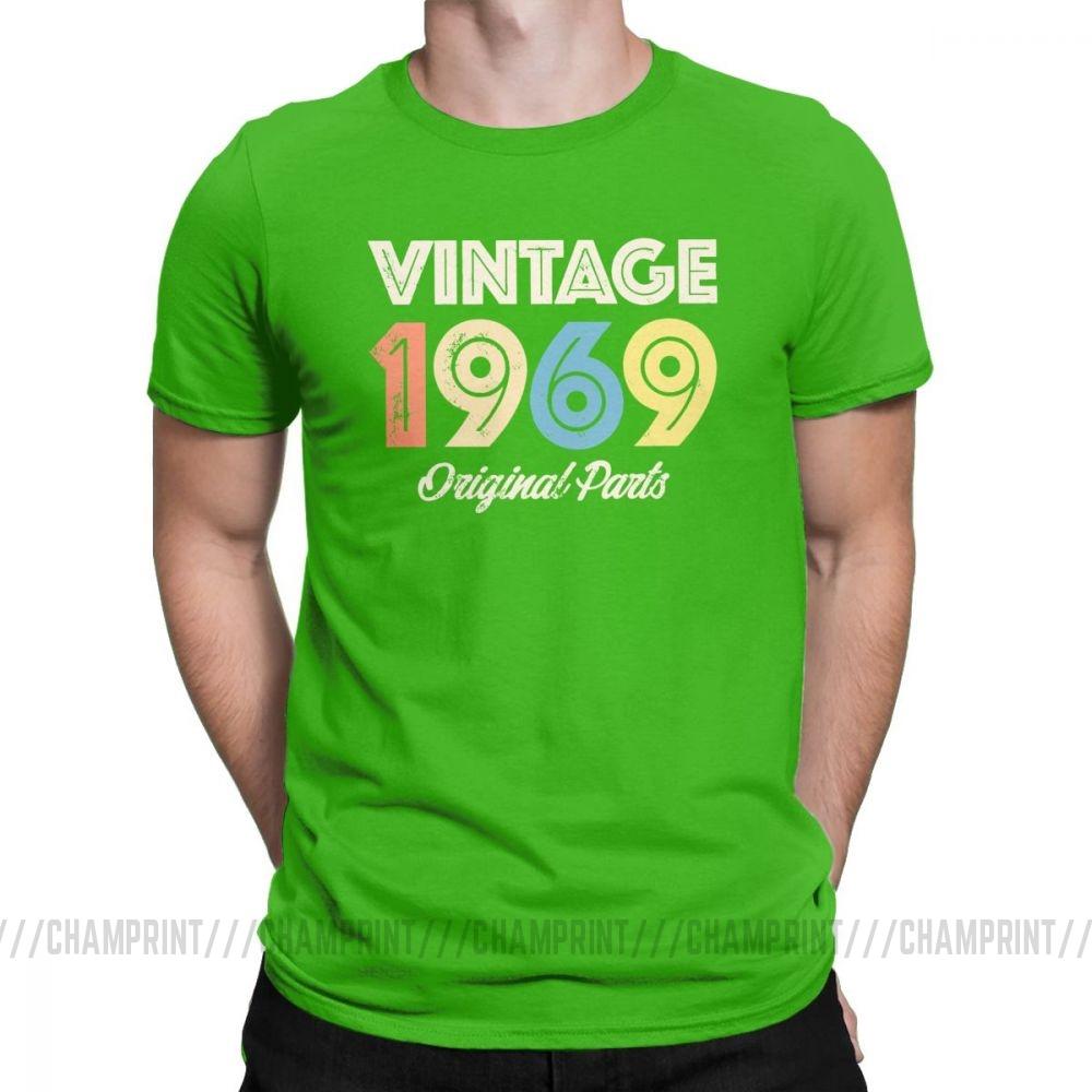 Vintage Retro 1969 Birthday Original Parts 50 Years Old 50Th Birthday Gift T Shirt For Male