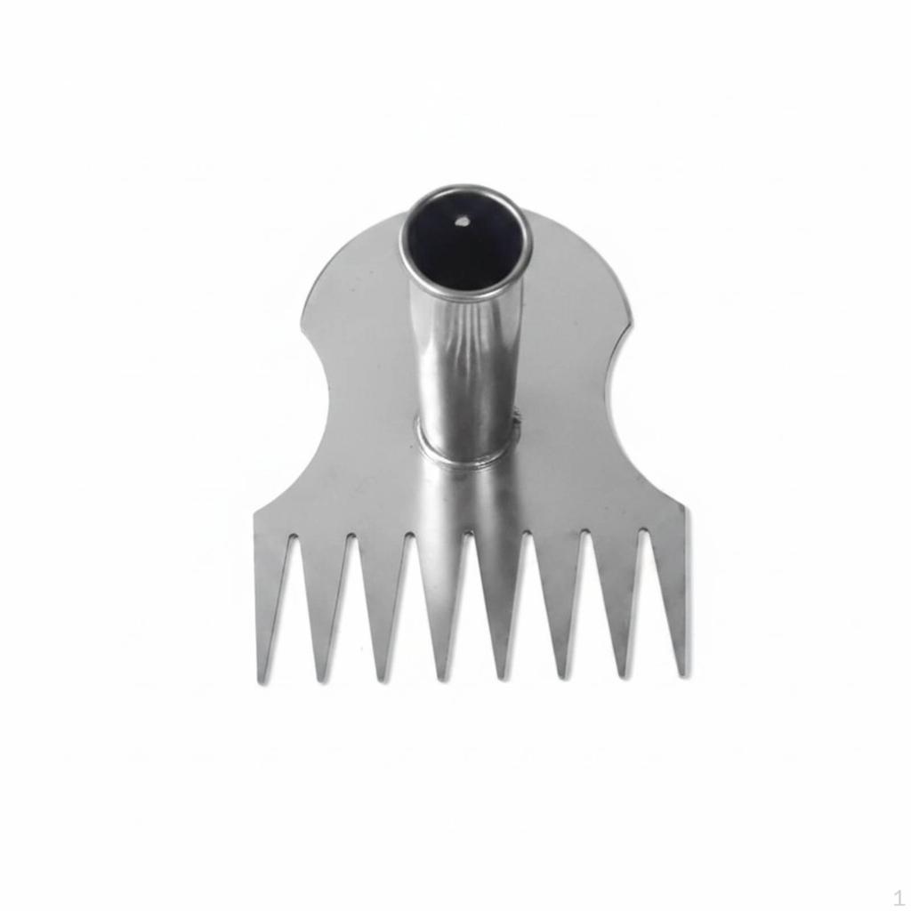 2 in 1 Hoe Rake MultiFunctional Dual Head Heavy Duty 8 Tine Garden Weeder for Gardeners,