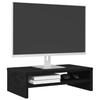 Monitor Stand In Black Oak Finish 42 X 24 X 13 Cm Engineered Wood