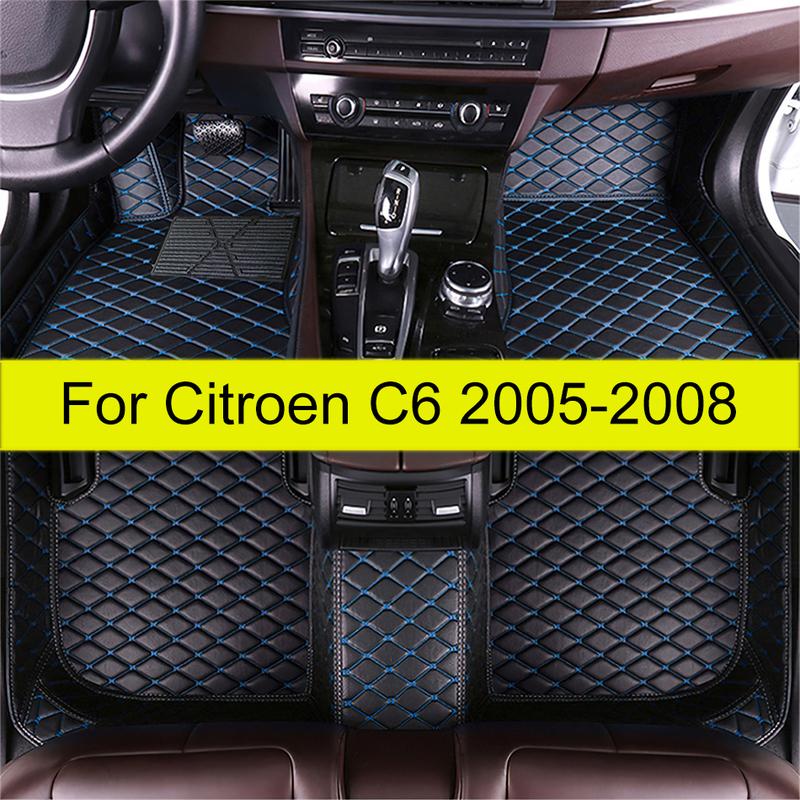 Car Floor Mats for Citroen C6 2005 2006 2007 2008  Auto Foot Pads Automobile Carpet Cover