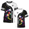 T-shirt met Bolletjespatroon Gitaar Sterren 3D-print Rond Hals T-shirts Voor Mannen 2024 Zomer Nieuwe Streetwear Kleding Losse T-shirts
