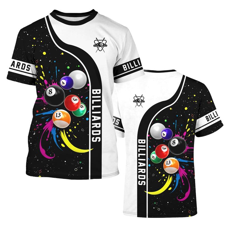 T-shirt met Bolletjespatroon Gitaar Sterren 3D-print Rond Hals T-shirts Voor Mannen 2024 Zomer Nieuwe Streetwear Kleding Losse T-shirts
