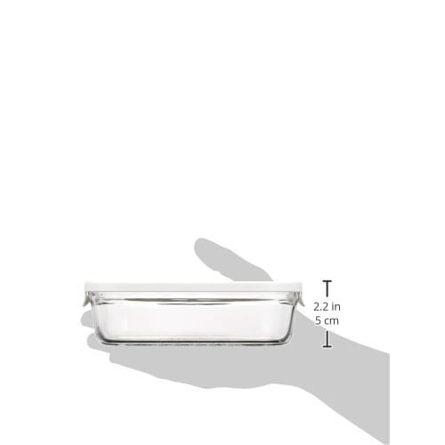 Iwaki Pack & Microwave Storage Containers, Square, 3-Piece Set, White