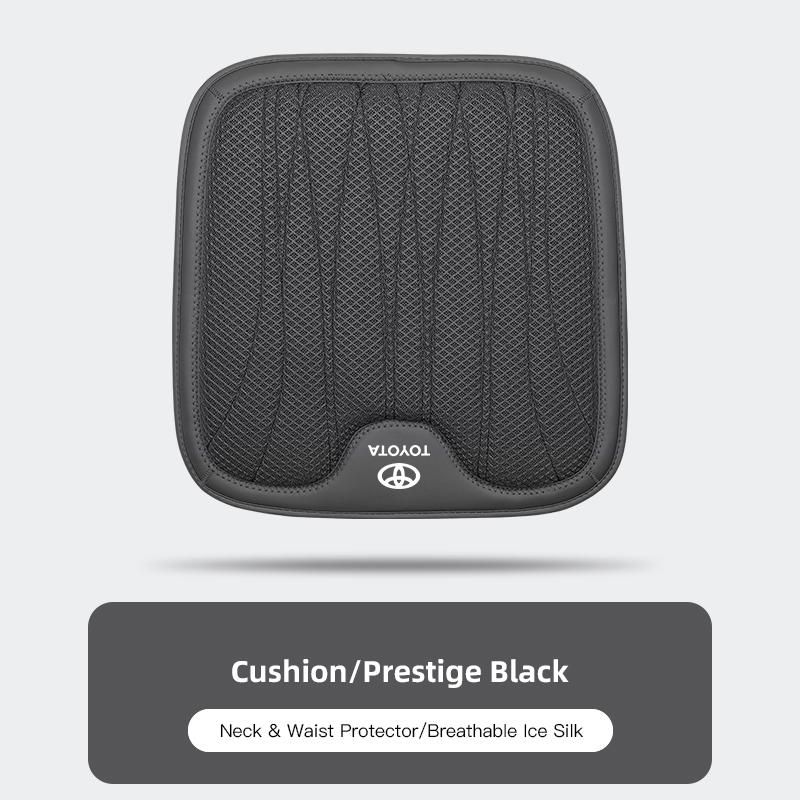 Hub Caps Ice Silk Fabric Car Headrest Lumbar Pillow Seat Cushion Accessories For Toyota Corolla Yaris Aygo Camry Auris Avensis P