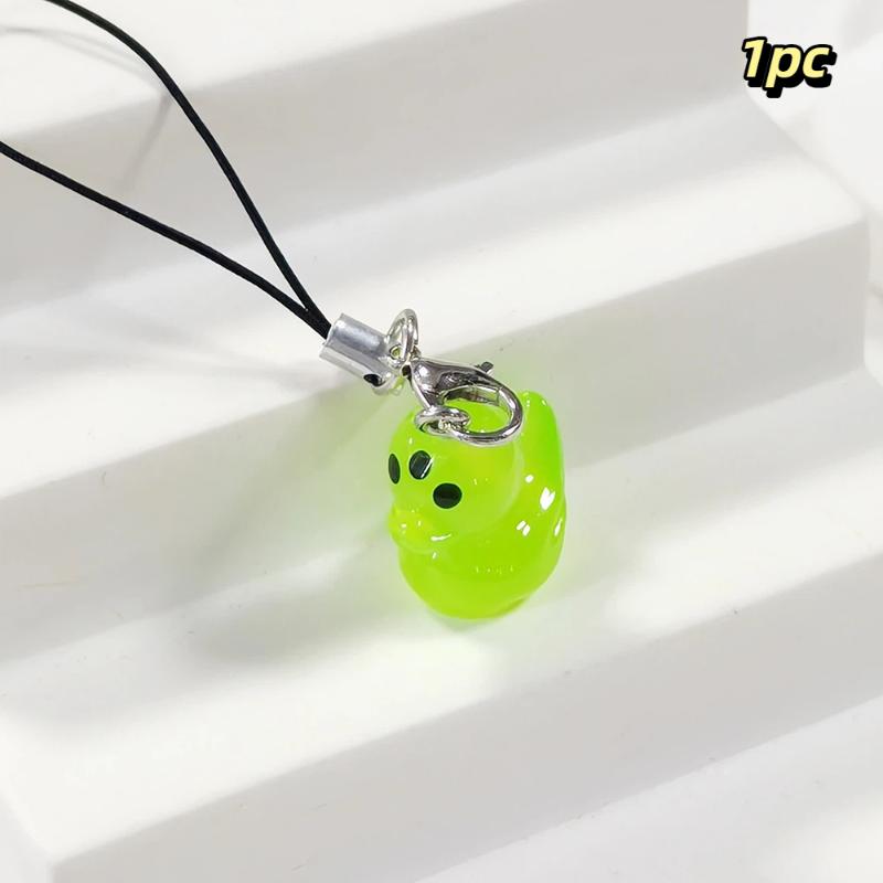 Cute Glow In The Dark Cat Keychain Resin Mobile Phone Pendant Bag Charm Backpacks Purses Pendant Party Gift