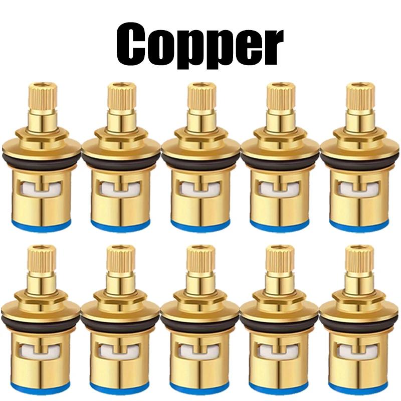 10/1x Faucet Valves Replacement Brass Universal Faucet Valves Household Sink Tap Inner Cartridges Bathroom Kitchen Faucet