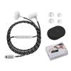 URIZONS Nylon Braided Wired Lighting Earbuds with Microphone Noise Compatible with iPhone Earphones, Tangle-Free, Controller, Blocking,