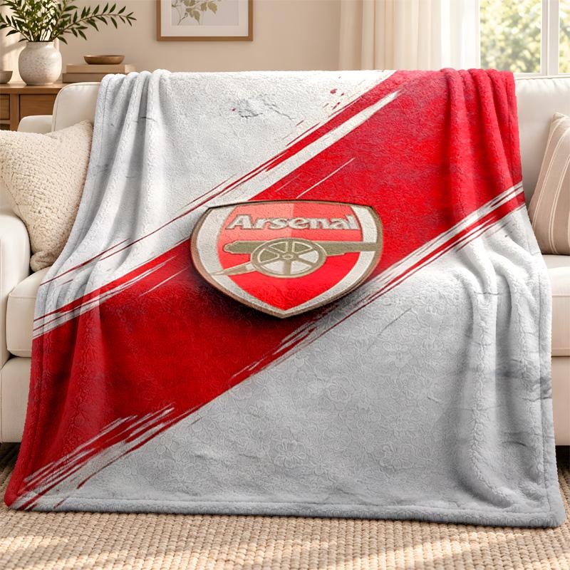 Arsenal F.C. coperta Coperta in Flanella Morbida Accogliente Peluche per Divano Letto Leggera Decorazione per la Casa Campeggio all'Aperto