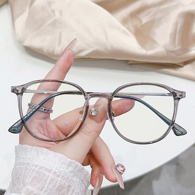 Strictly Selected Retro Anti-Blue Glasses Women'S Street Photography Plain Glasses Frame Personalized Flat Glasses Advanced Sense
