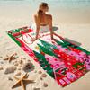 1Pc Christmas Village Scene Beach Towel Quick Dry Multiuse For Beach Pool Gym Yoga Home Travel Christmas Halloween Xmas Gift S183