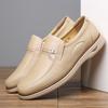 Old man head men's shoes spring 2025 new youth leisure soft sole one pedal leather shoes business men's shoes 8107