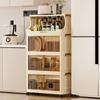 Foldable Dustproof Multi-Layer Storage Cabinet for Kitchen & Living Room