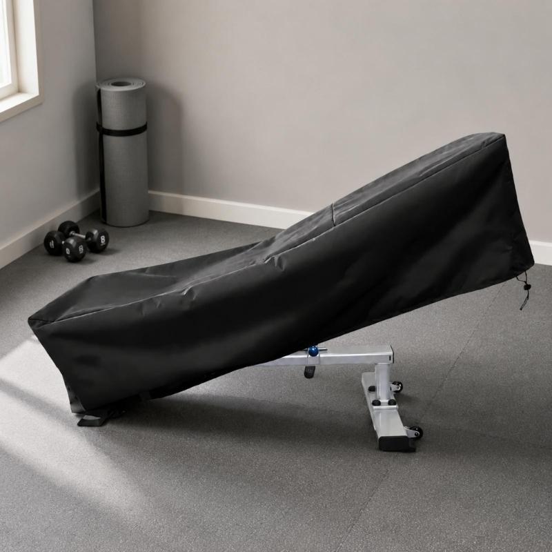 Sit-Up Equipment Protective Cover with Two-Row Stitching and Bottom Cord Closure for Dust, Rain and Storage Debris Between Workouts