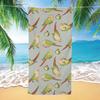 Tropical Quick-Dry Beach Towel with Ocean Whale & Sea Turtle Print - Absorbent & Ideal for Summer Seaside Vacations