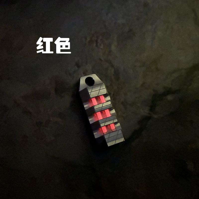 Self-luminous Titanium Alloy Tritium Tube Luminous Velcro Morale Badge Keychain Tritium Gas Pendant Necklace Pendant Car Sticker