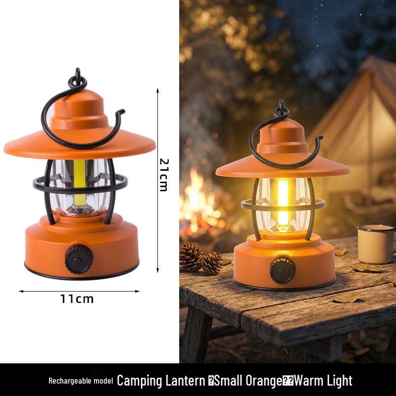 Rechargeable Retro Camping Lantern with Ultra-Long Battery Life for Outdoor Tent and Awning Lighting
