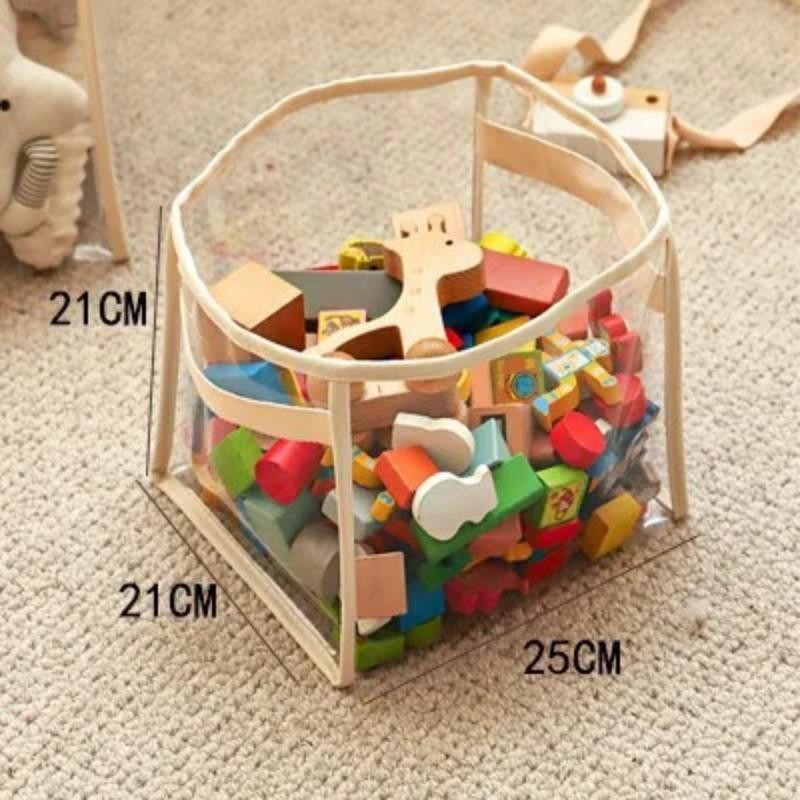 Transparent Childrens Toy Storage Basket Large Size Toy Storage Bag Large Capacity Household Multifunctional Storage Basket