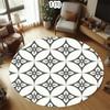 French Retro Living Room Decoration Round Carpet Large Area Rugs for Bedroom Home Washable Floor Mat Non-slip Soft Cloakroom Rug