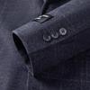 MONTAGUT Men's Brushed Warm Business Suit Jacket with Dark Plaid Pattern