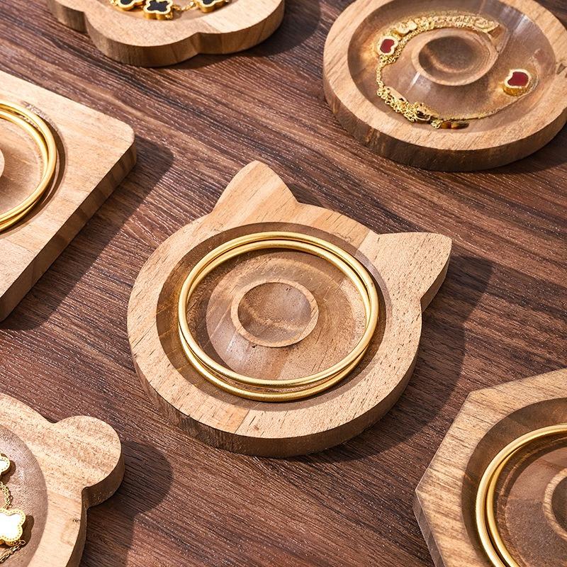 Planche de rangement pour bracelets en bois massif noyer assiette à bracelets présentoir à bracelets bracelet perlé assiette à bracelets