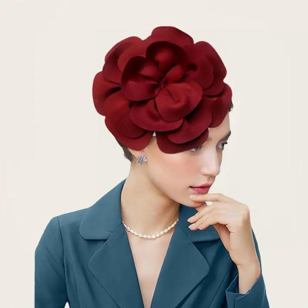 Sweet Large Rose Flower Headband Elegant Oversized Flower Headpiece  Dance Show