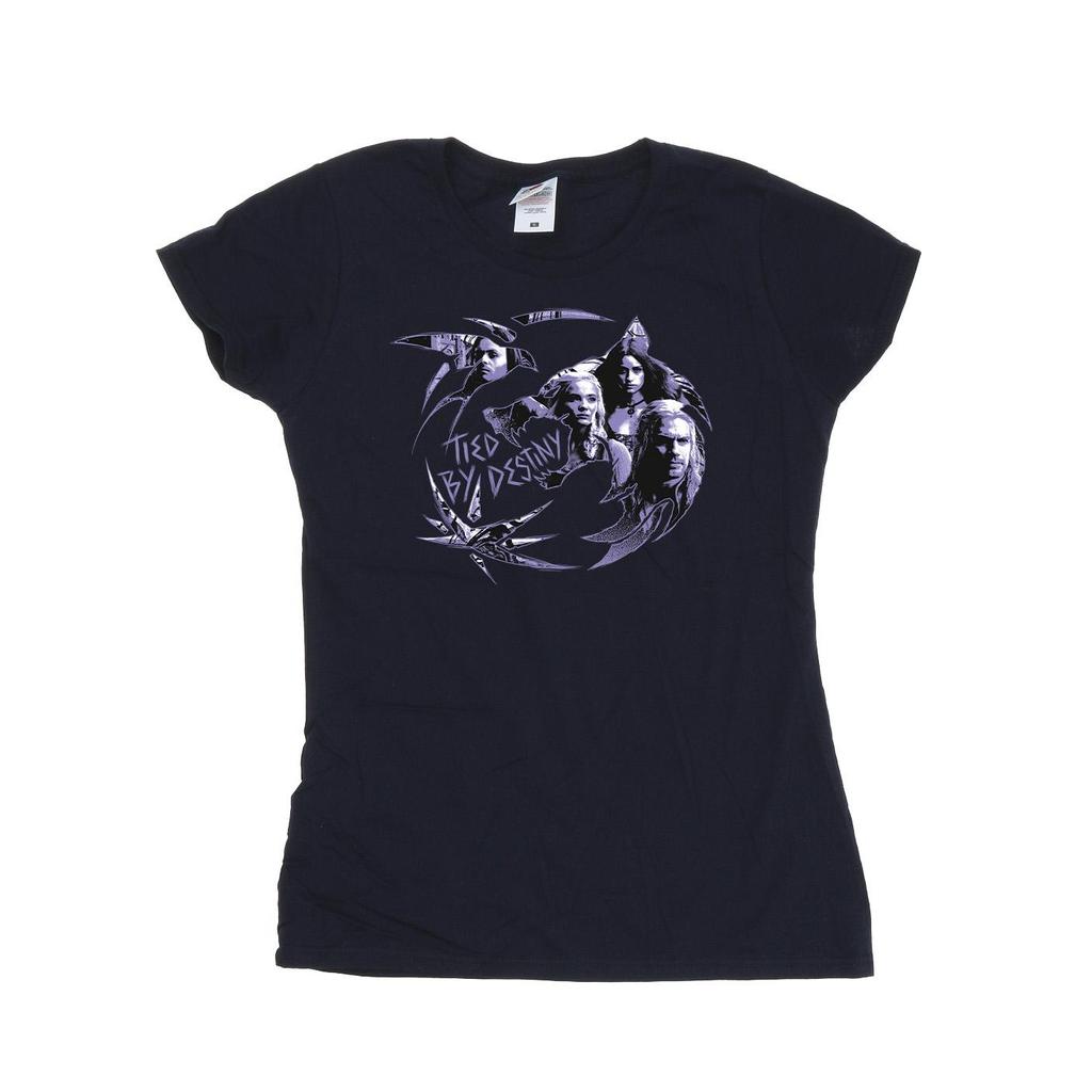 Netflix Womens/Ladies The Witcher Wolf Logo Infill Cotton T-Shirt