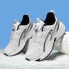 Autumn New Waterproof Leather Sneakers Men's Rotating Button-free Shoelaces Non-slip Large-size Youth Running Shoes