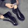 Fashion Comfortable High Top Shoes Fashionable Metal Buckle Ankle Boots Sneakers Casual Leather Male Chelsea Boots Business Mens Botas