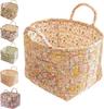Boho Fabric Storage Basket, Floral Laundry Baskets,Decoration Large Capacity Storage Baskets, Portable Folding Storage Bag for Clothes and Sundries