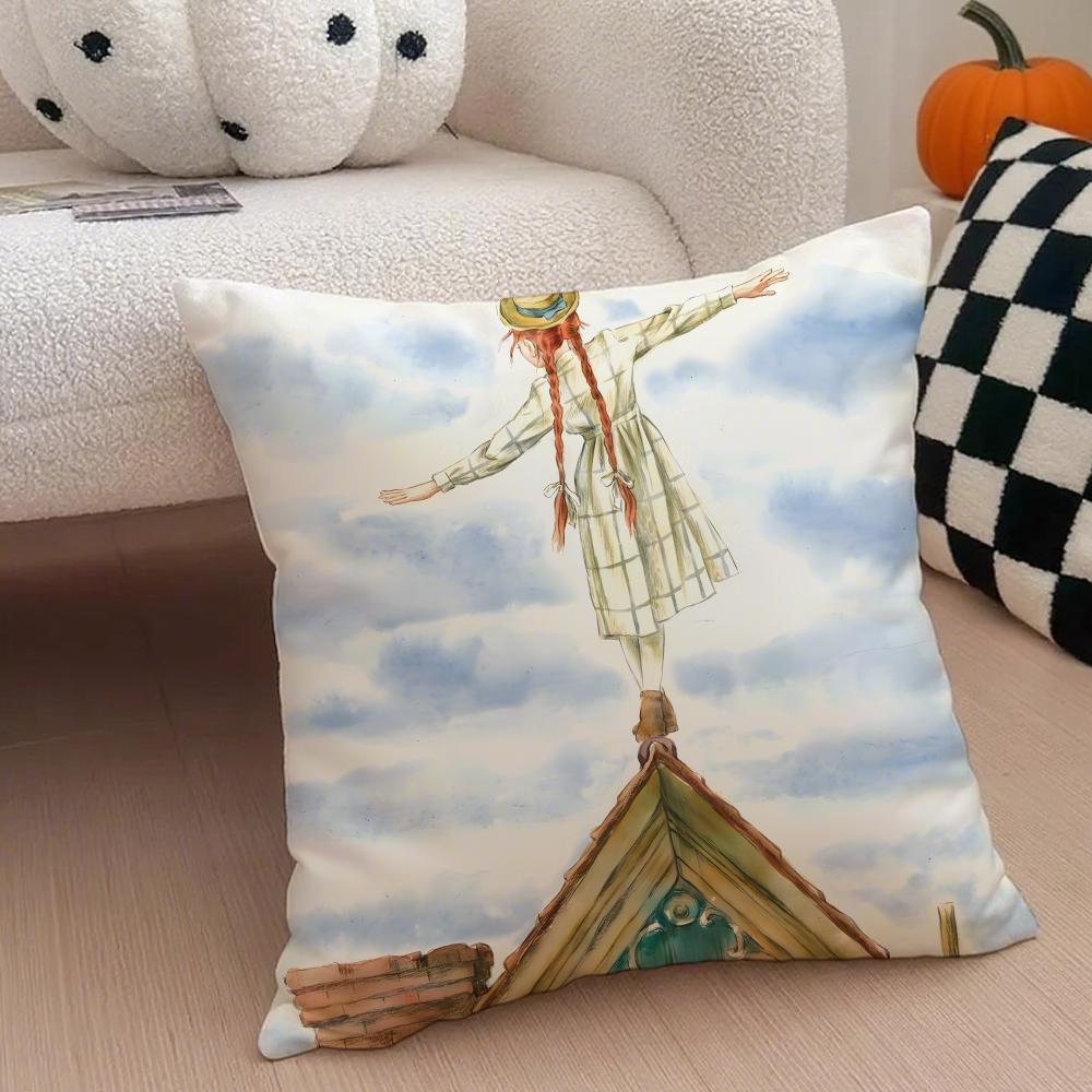 O-Of Green Gables Cushion Cover Throw Pillow Cover Hidden Button Durable Polyester Chair Cushion
