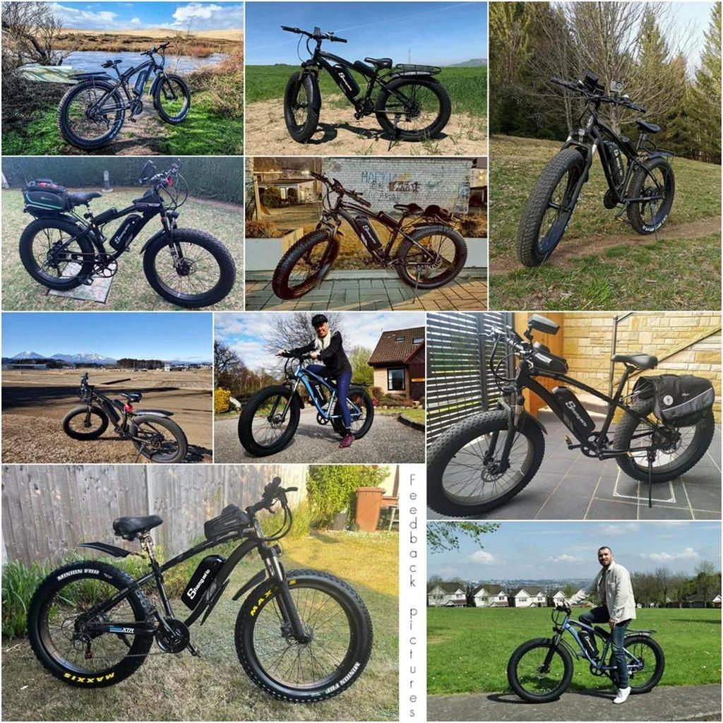 Shengmilo MX02S Aldult E Bike 48V17AH 1000W bezkartáčový motor městské elektrické kolo 26*4,0 palce s tlustými pneumatikami horské elektrokolo