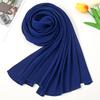 Newest Pleated Bubble Chiffon Instant Hijabs Plain Crinkle Shawls Scarf Lady High Quality Soft Thick Muslim Wraps 180*85Cm