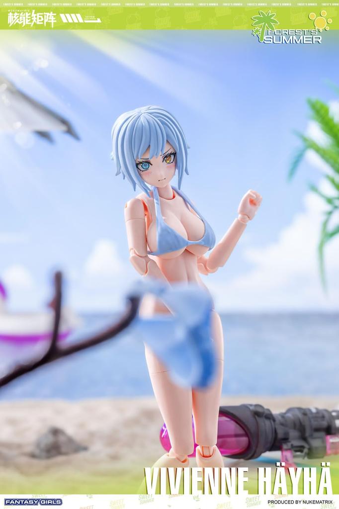 Doyusha NUKE MATRIX FOREST SUMMER FANTASY GIRLS VIVIENNE HAYHA Primeira edição limitada escala Altura 150mm modelo de plástico 1/12 aprox.. Codificado por cores