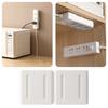2Pcs Power Strip Holder Plastic Punch Free Multifunctional Self Adhesive Strip Fixator Home