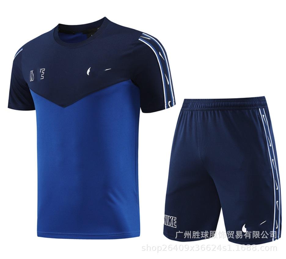 Nk Tuta da Allenamento Pantaloncini a Maniche Corte Casual, Maglia da Calcio, Maglia di Classe, Maglia Sportiva Fitness da Corsa per il Commercio Estero
