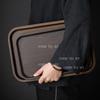 Thickened Bamboo Tea Tray Teaset Accessories Japanese Rectangular Kung Fu Teaset Tray Home Multifunctional Walnut Colored Tray